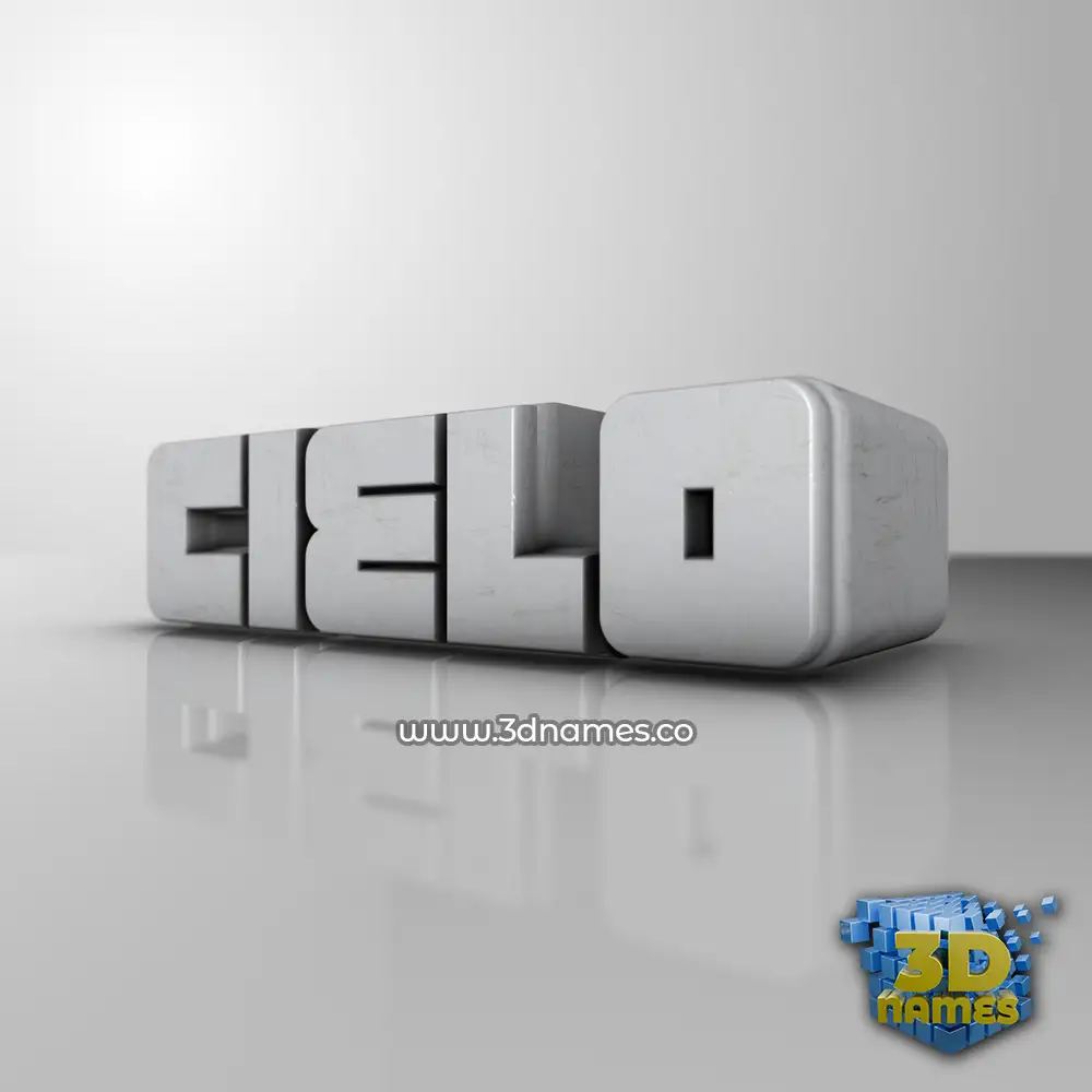 cielo in White Metro style - 3D name wallpaper