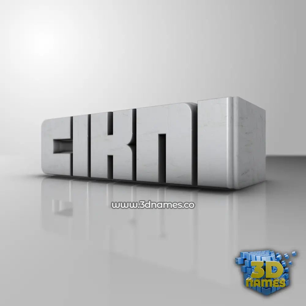 cikni in White Metro style - 3D name wallpaper
