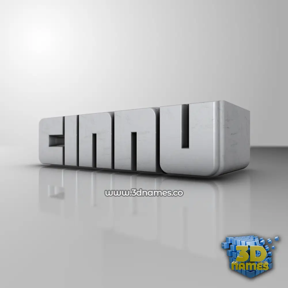 cinnu in White Metro style - 3D name wallpaper