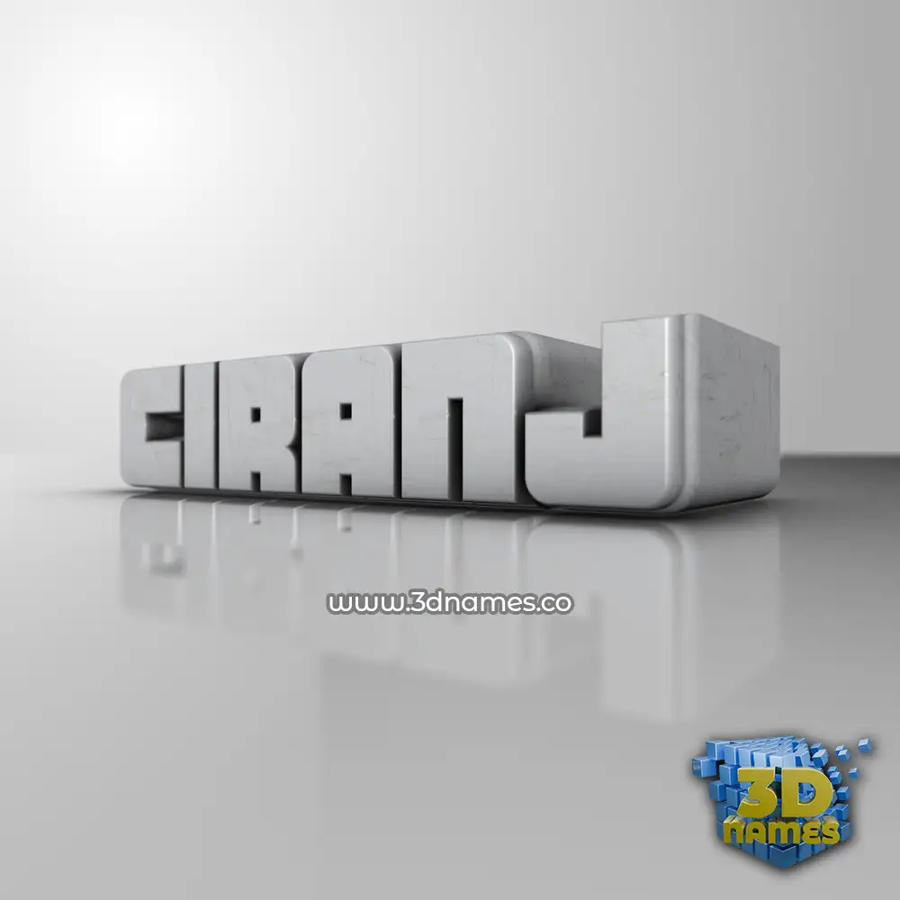 ciranj in White Metro style - 3D name wallpaper