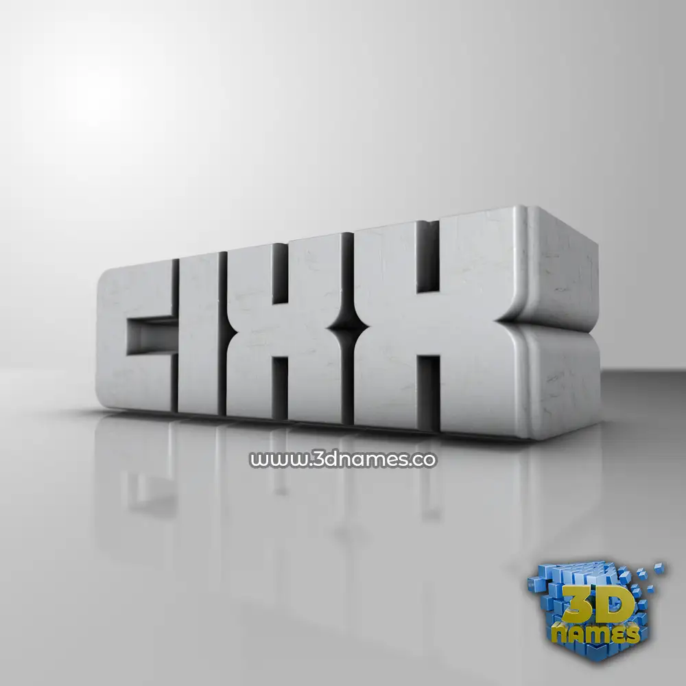 cixx in White Metro style - 3D name wallpaper