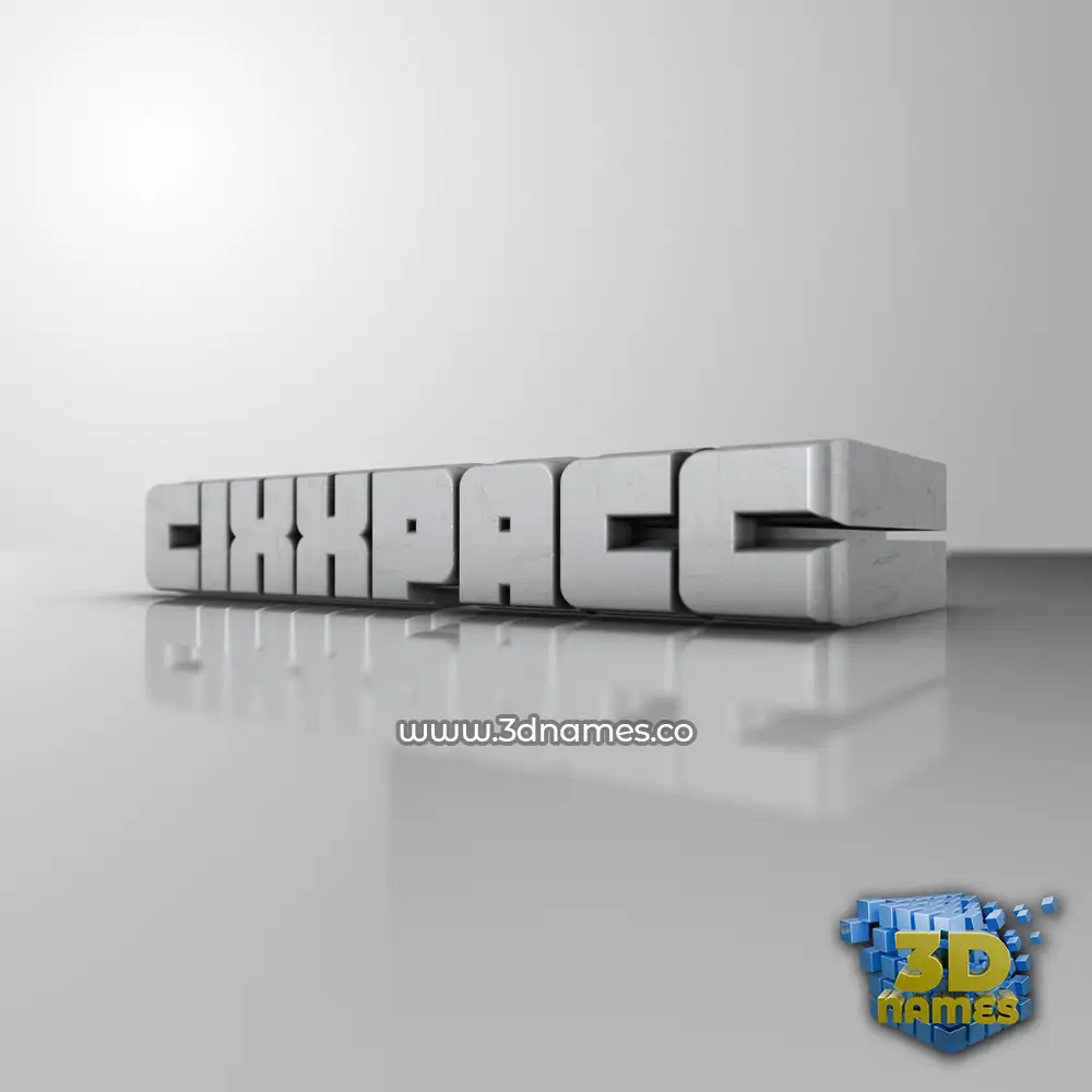 cixxpacc in White Metro style - 3D name wallpaper