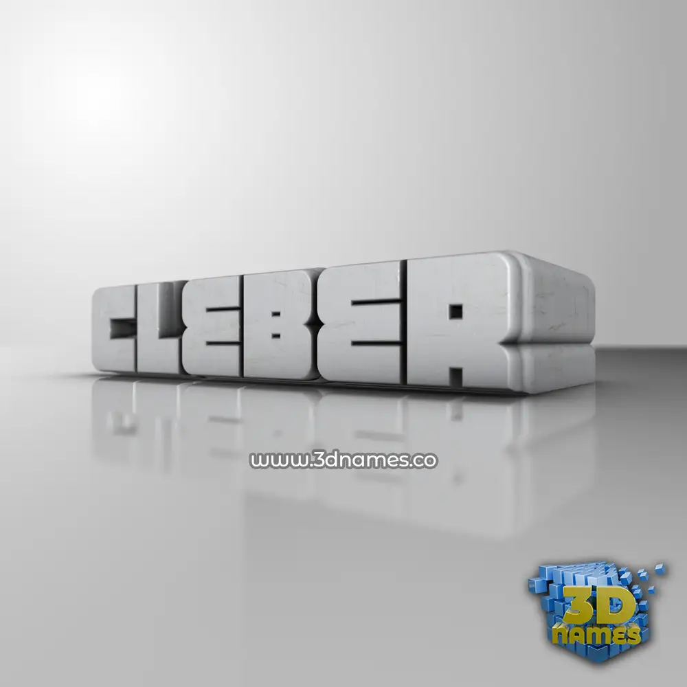 cleber in White Metro style - 3D name wallpaper