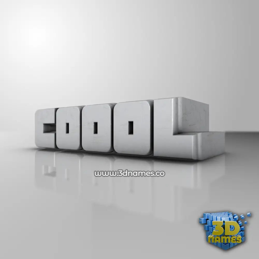 co0ol in White Metro style - 3D name wallpaper
