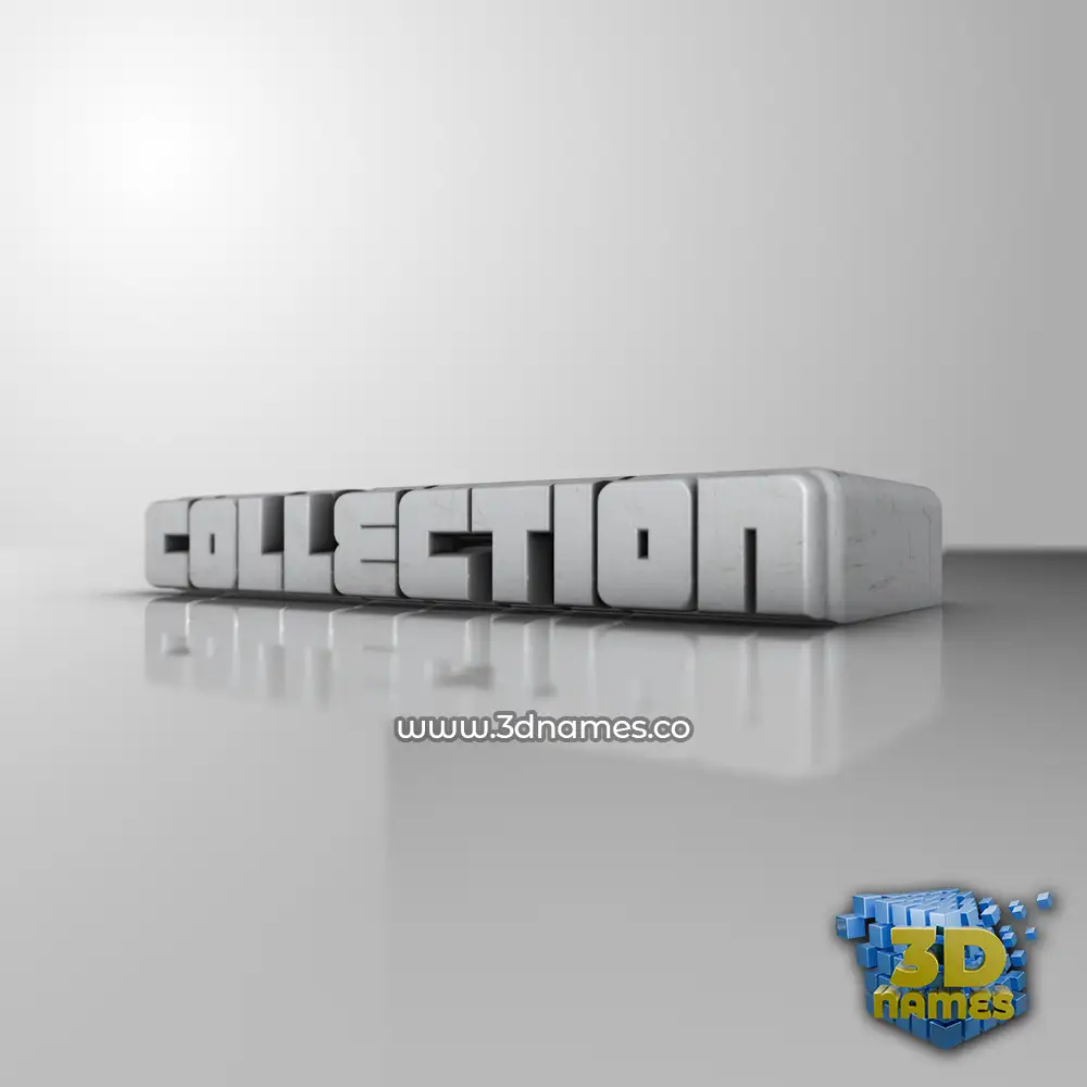 collection in White Metro style - 3D name wallpaper
