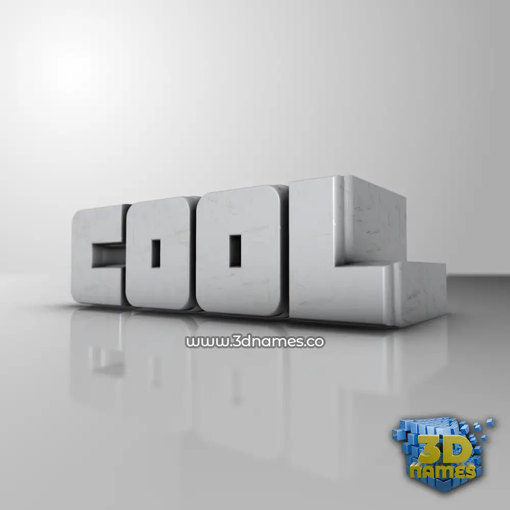cool in White Metro style - 3D name wallpaper