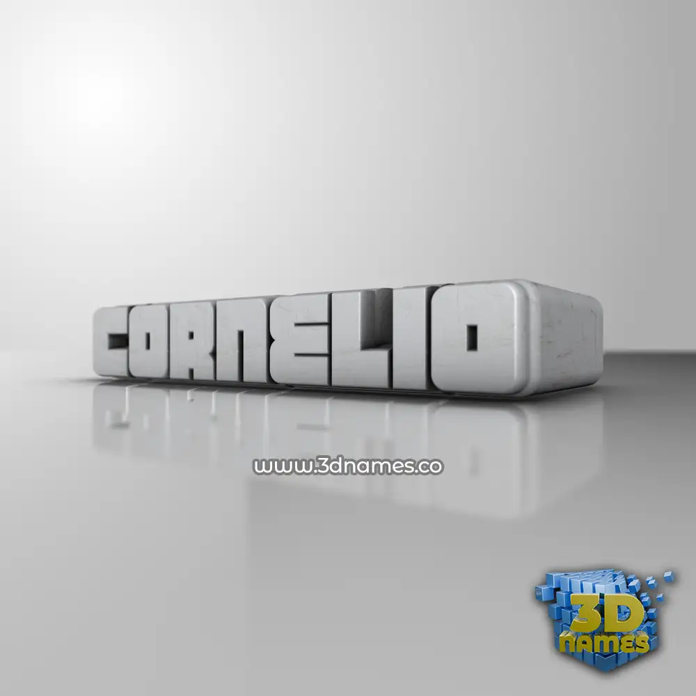 cornelio in White Metro style - 3D name wallpaper
