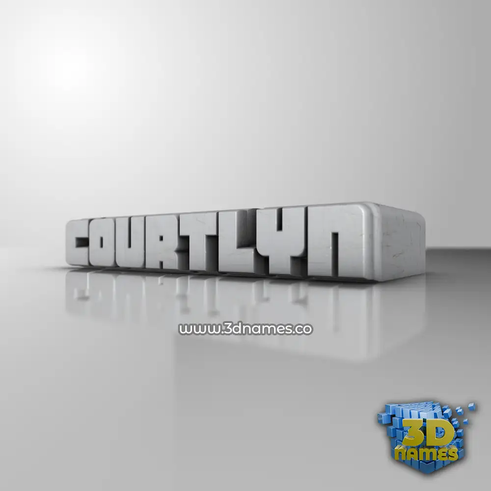 courtlyn in White Metro style - 3D name wallpaper