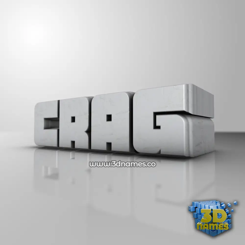 crag in White Metro style - 3D name wallpaper