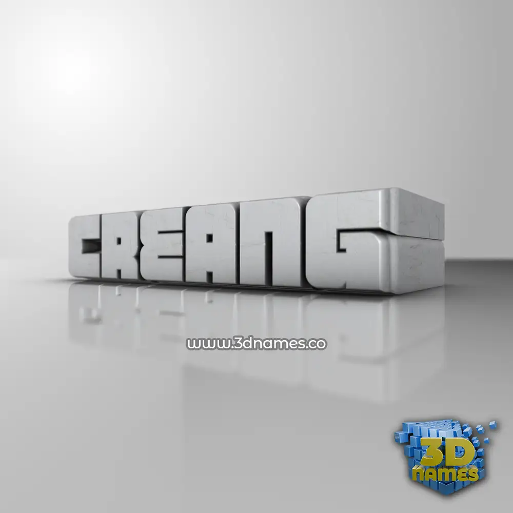 creang in White Metro style - 3D name wallpaper