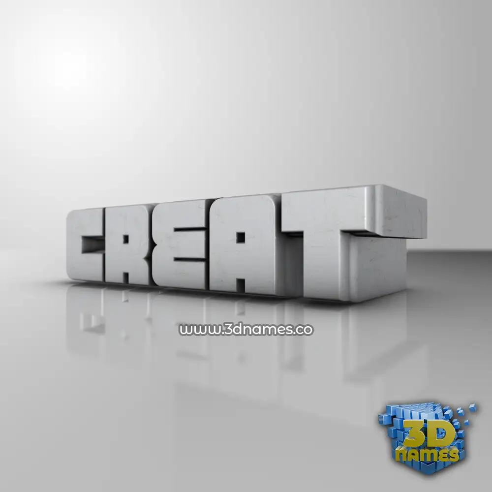 creat in White Metro style - 3D name wallpaper