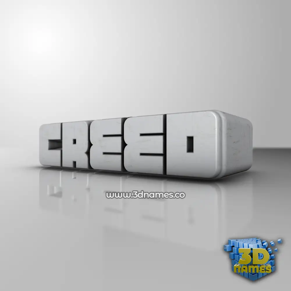creed in White Metro style - 3D name wallpaper