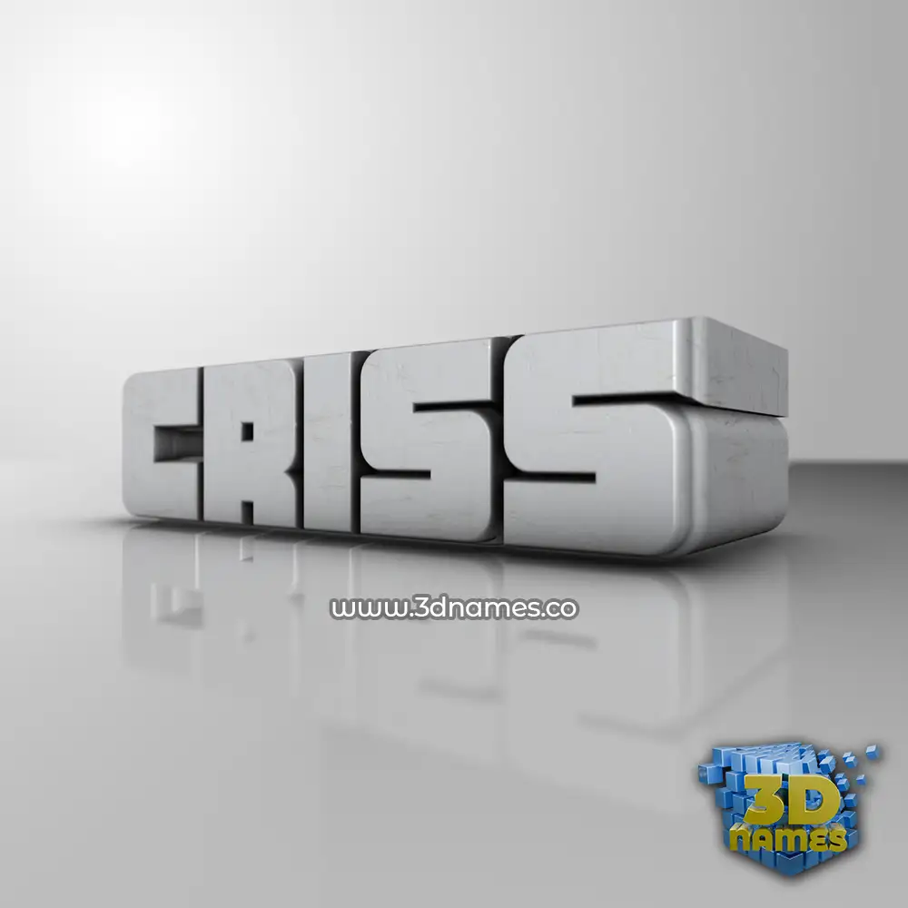 criss in White Metro style - 3D name wallpaper
