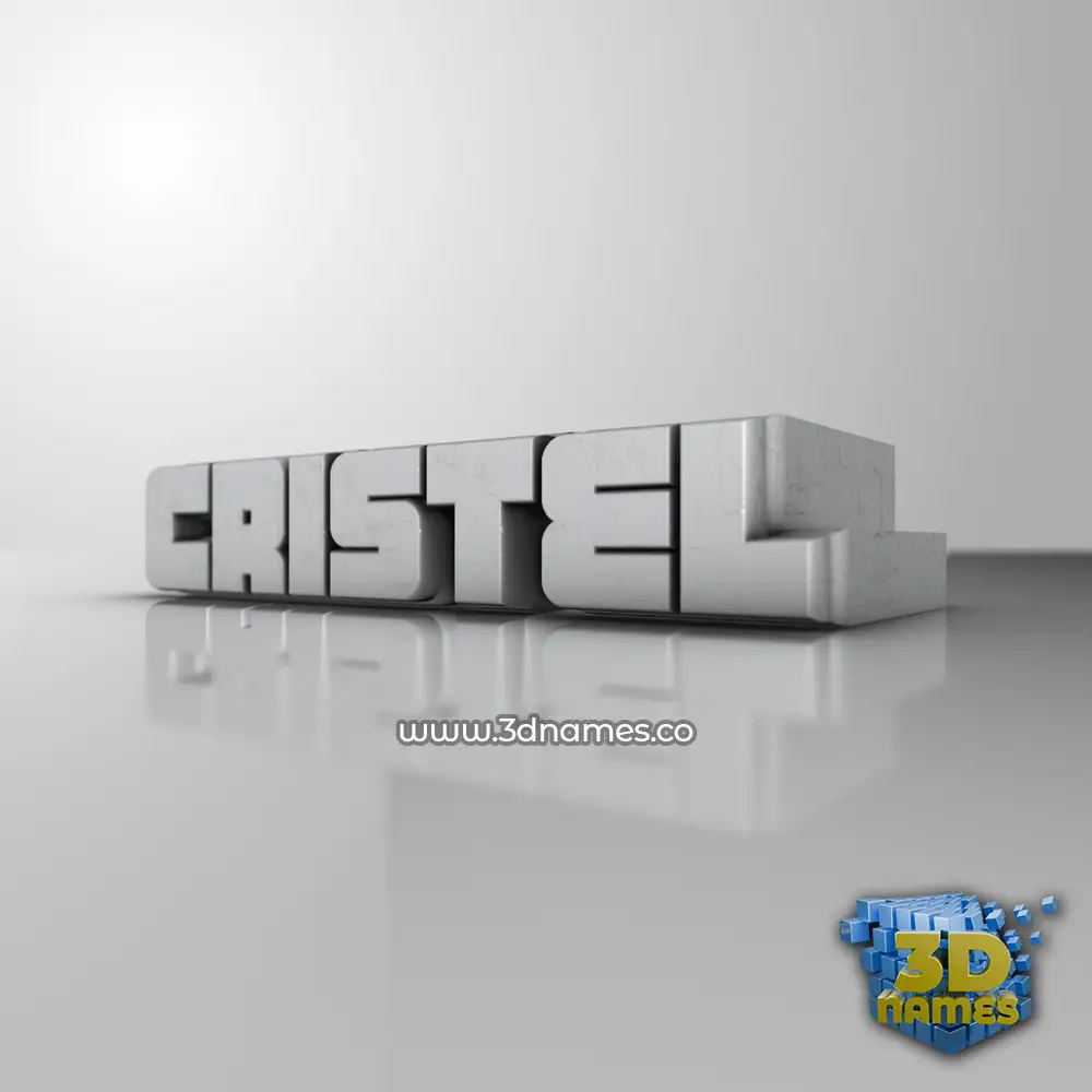 cristel in White Metro style - 3D name wallpaper