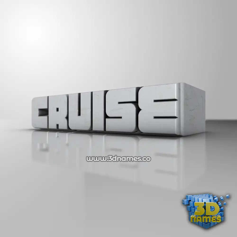 cruise in White Metro style - 3D name wallpaper