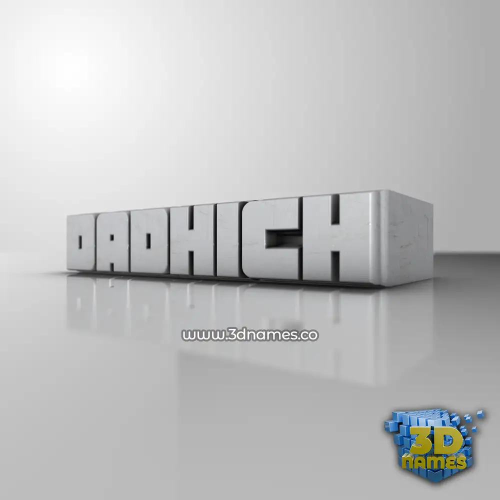 dadhich in White Metro style - 3D name wallpaper