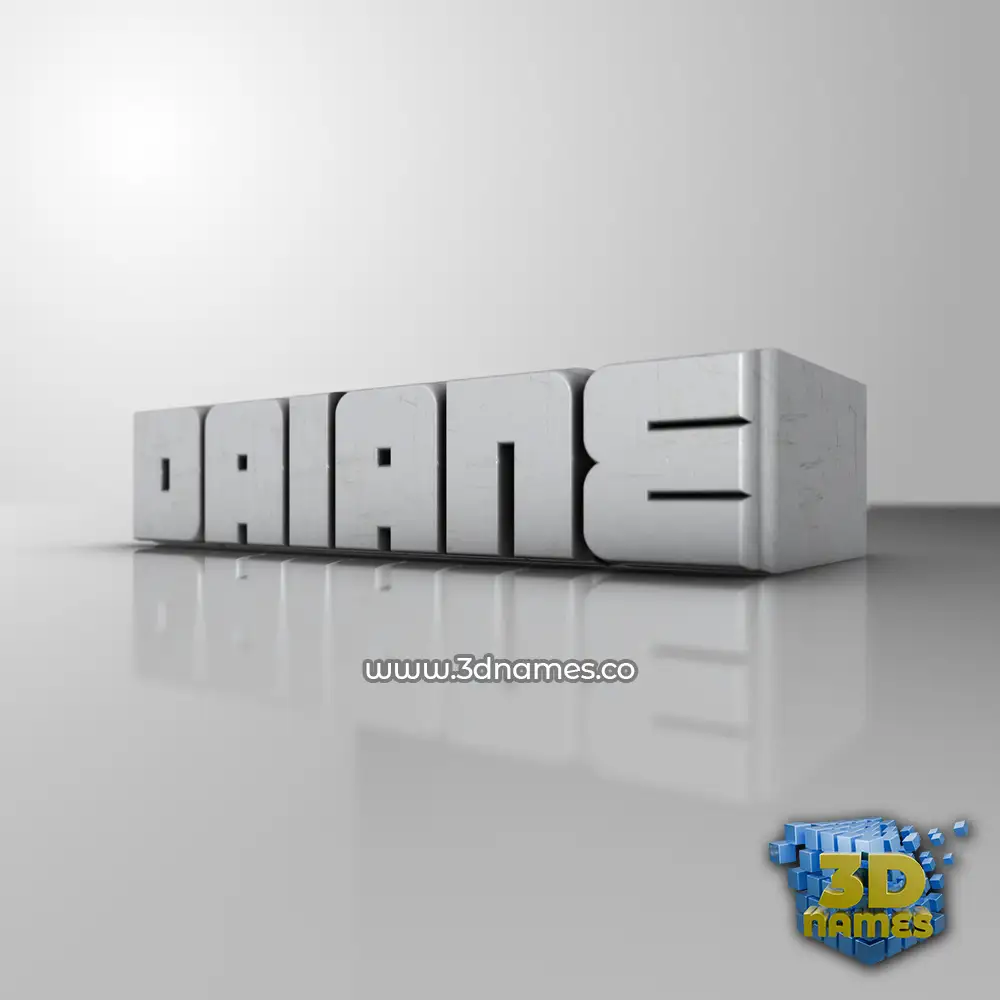 daiane in White Metro style - 3D name wallpaper