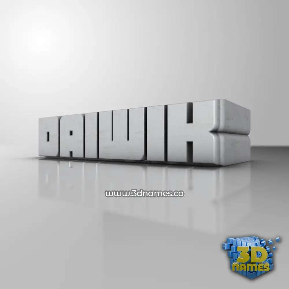 daiwik in White Metro style - 3D name wallpaper