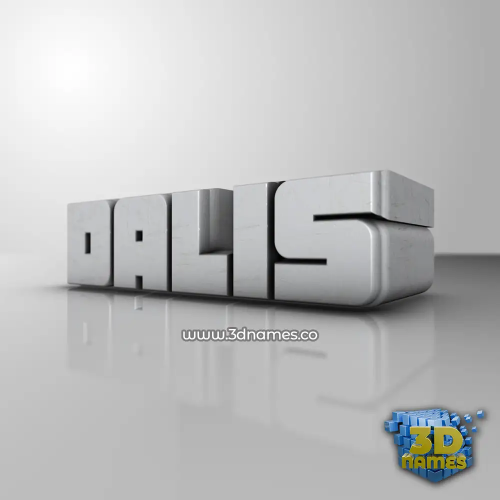 dalis in White Metro style - 3D name wallpaper