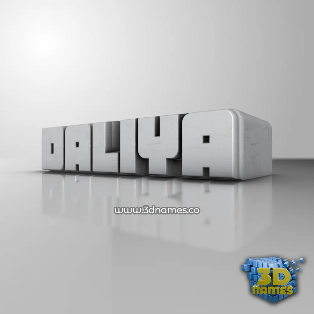 daliya in White Metro style - 3D name wallpaper