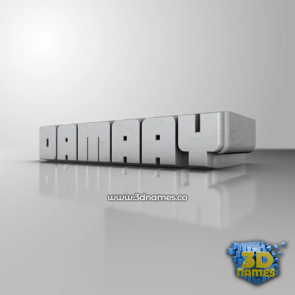 damaay in White Metro style - 3D name wallpaper