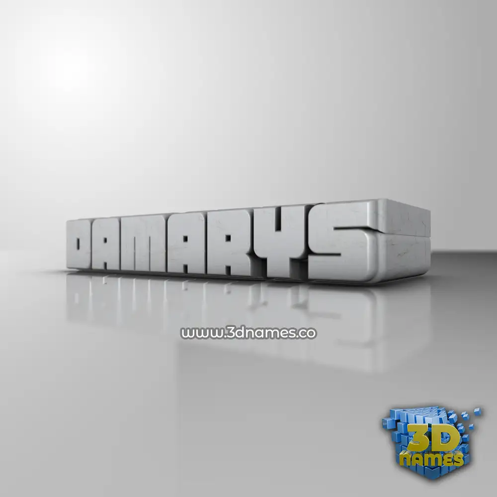 damarys in White Metro style - 3D name wallpaper