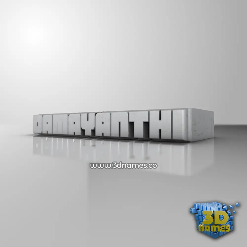 damayanthi in White Metro style - 3D name wallpaper