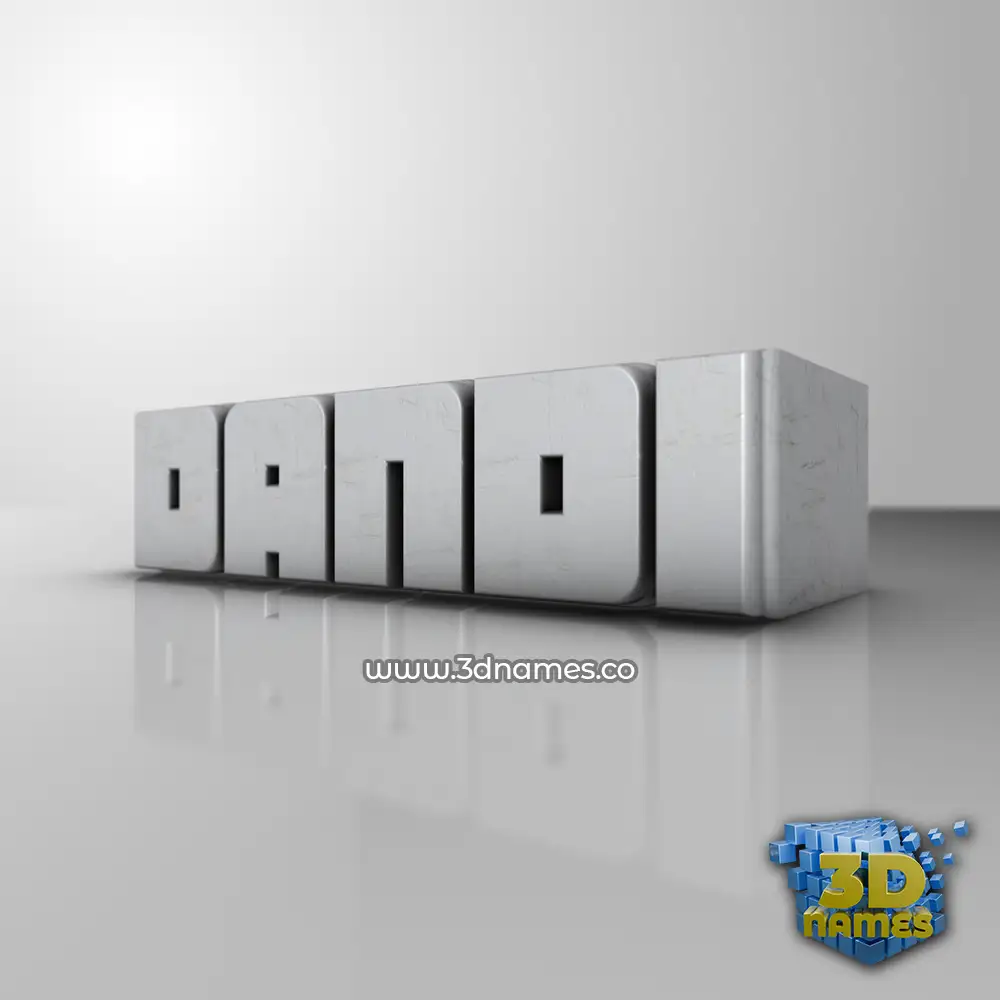 dandi in White Metro style - 3D name wallpaper