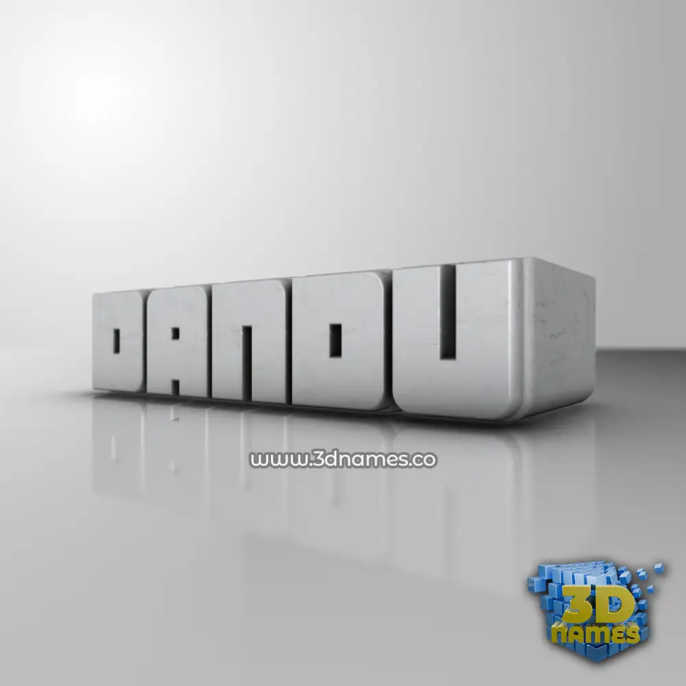 dandu in White Metro style - 3D name wallpaper
