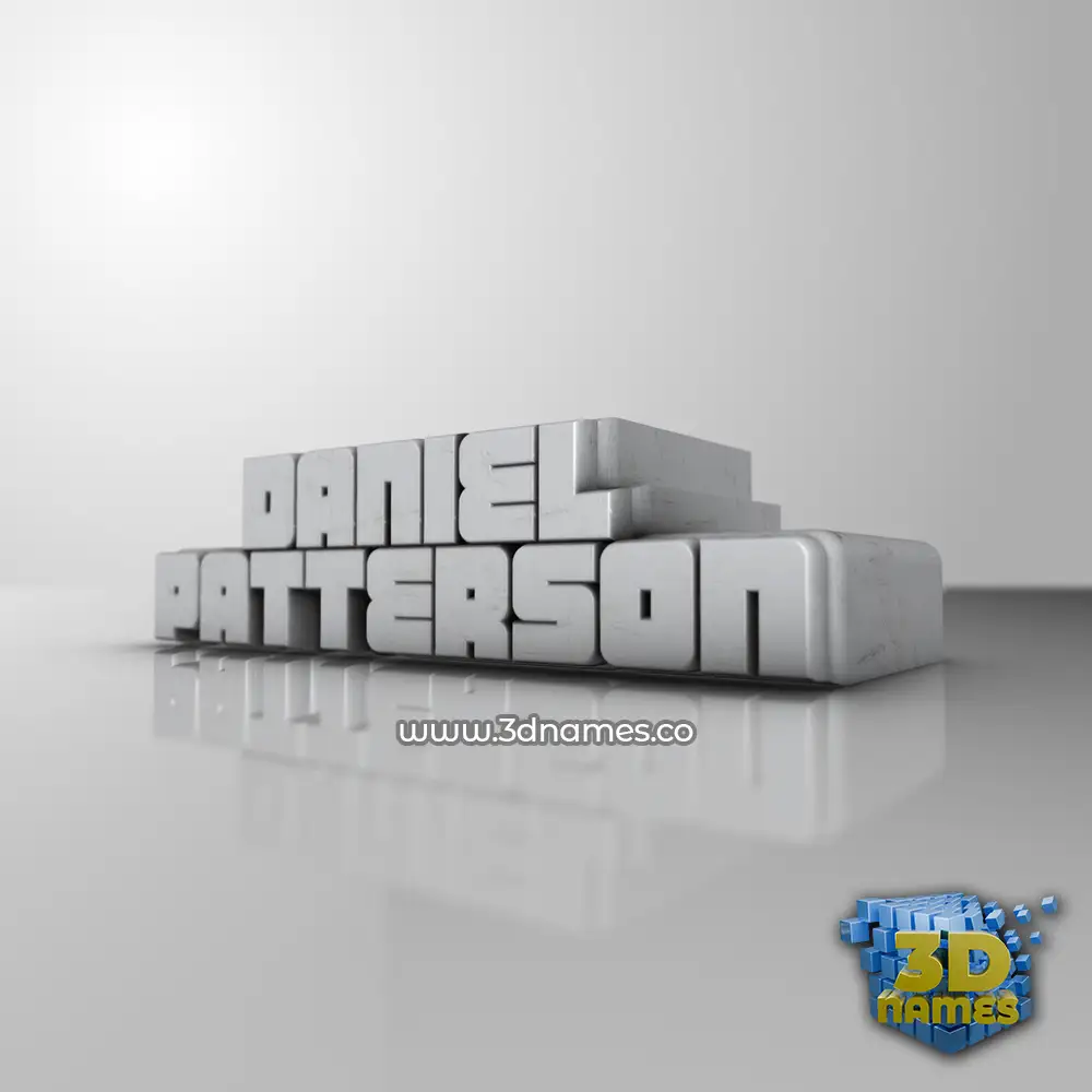 daniel patterson in White Metro style - 3D name wallpaper