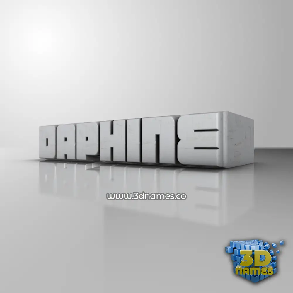 daphine in White Metro style - 3D name wallpaper