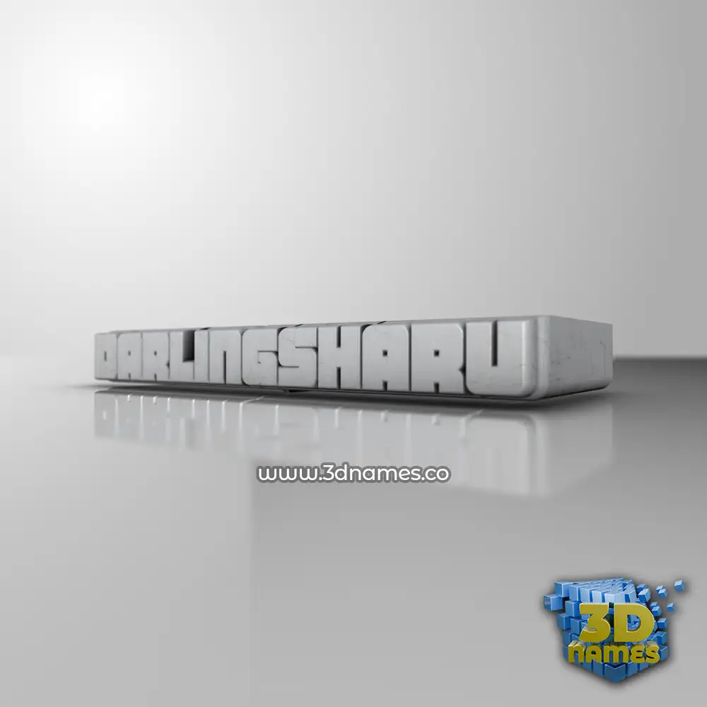 darlingsharu in White Metro style - 3D name wallpaper