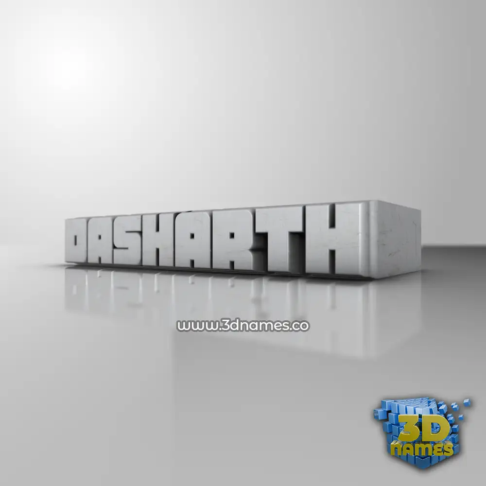 dasharth in White Metro style - 3D name wallpaper