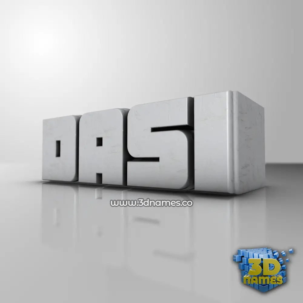 dasi in White Metro style - 3D name wallpaper