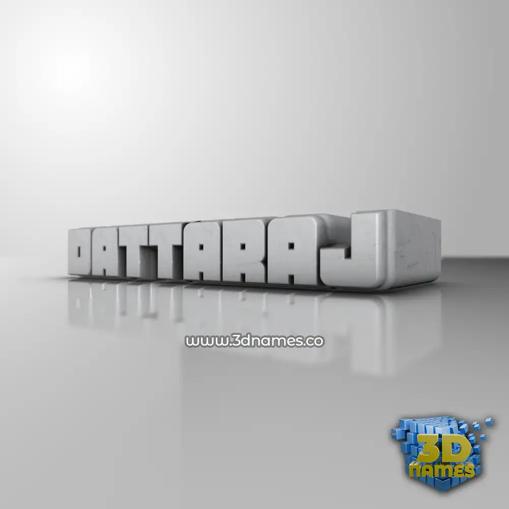 dattaraj in White Metro style - 3D name wallpaper