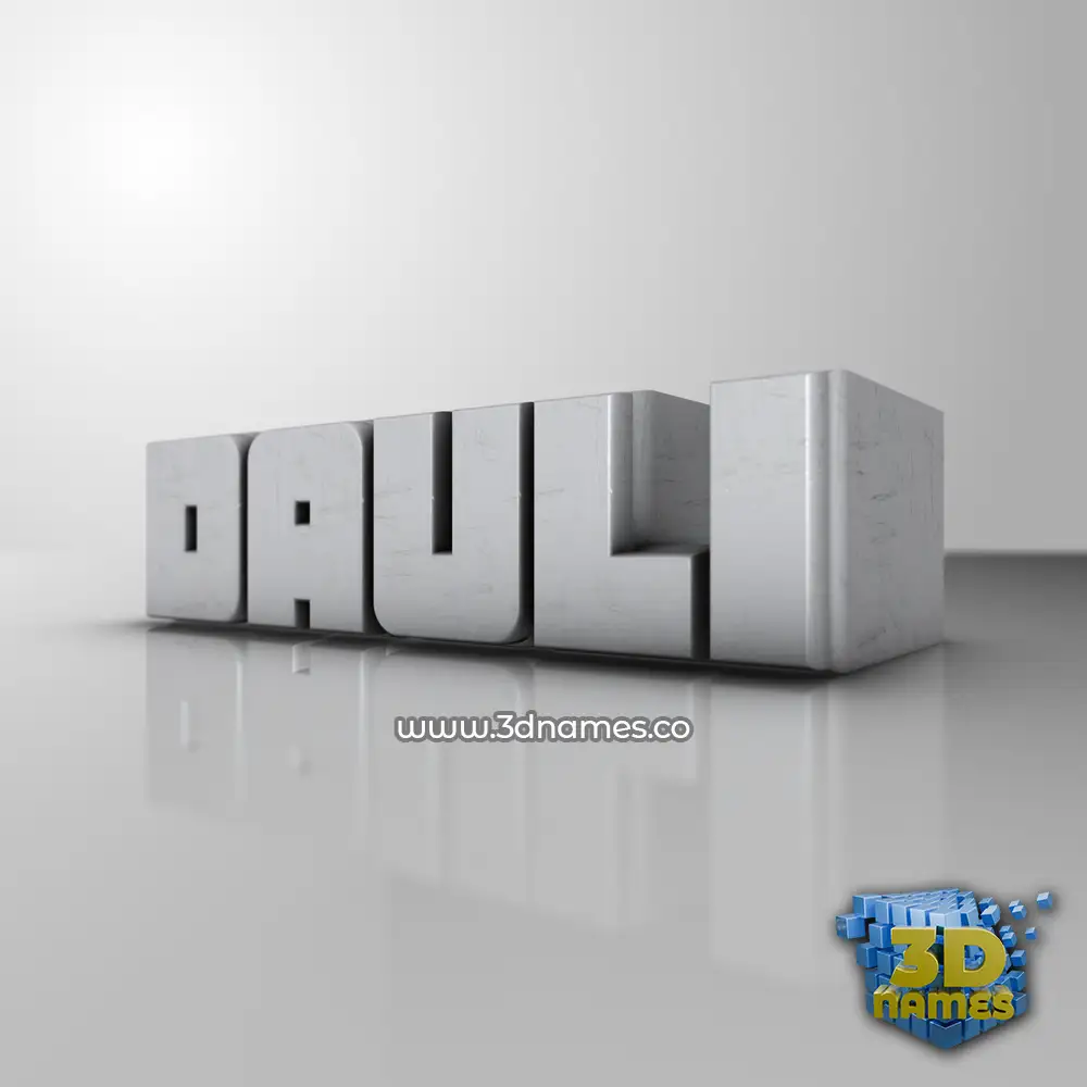 dauli in White Metro style - 3D name wallpaper