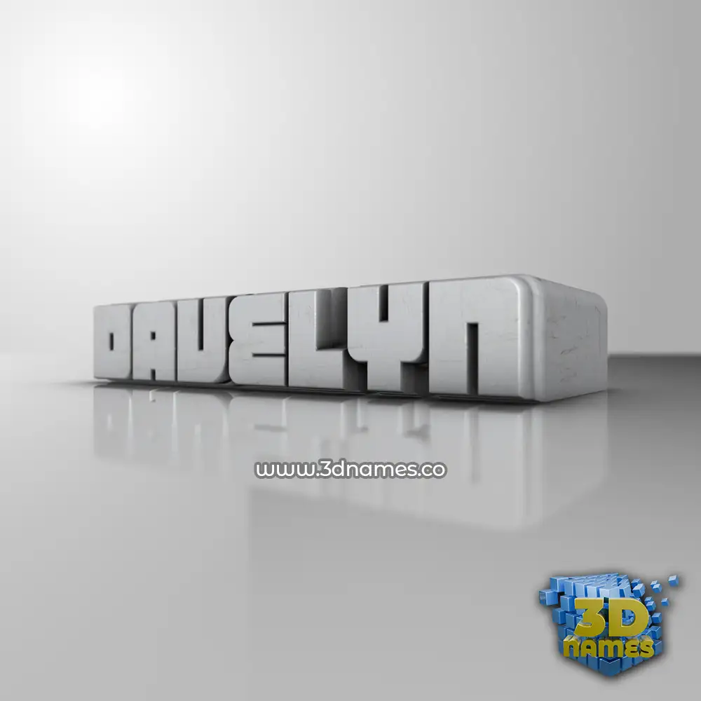 davelyn in White Metro style - 3D name wallpaper