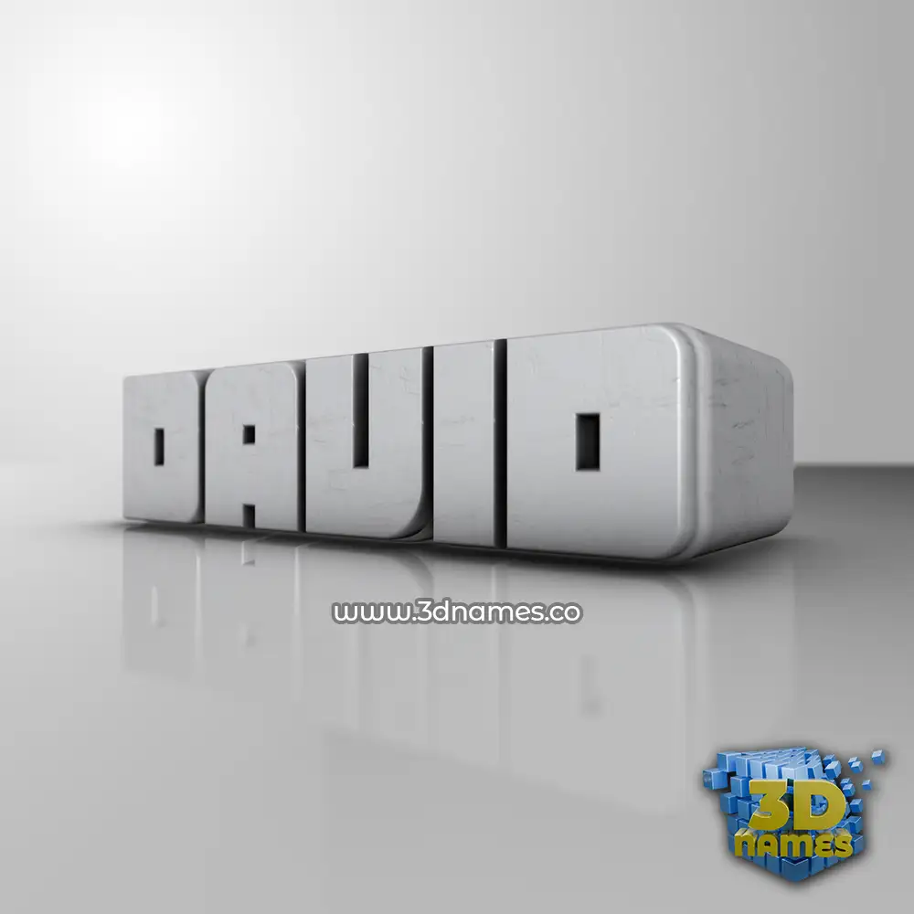 david in White Metro style - 3D name wallpaper