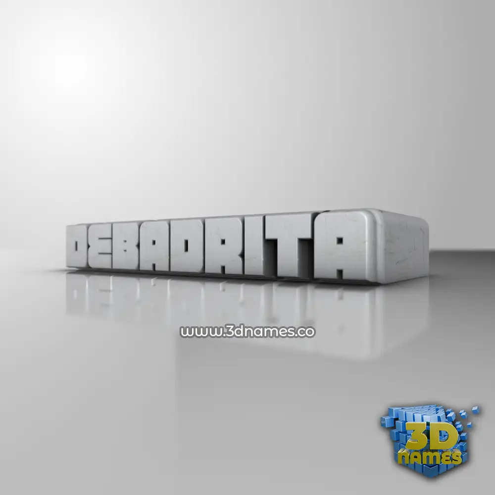 debadrita in White Metro style - 3D name wallpaper