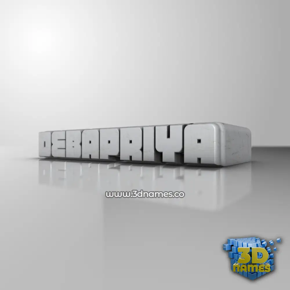 debapriya in White Metro style - 3D name wallpaper
