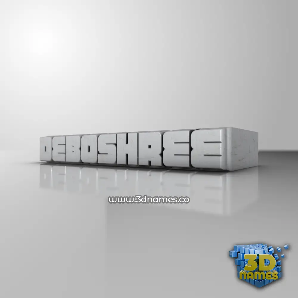 deboshree in White Metro style - 3D name wallpaper