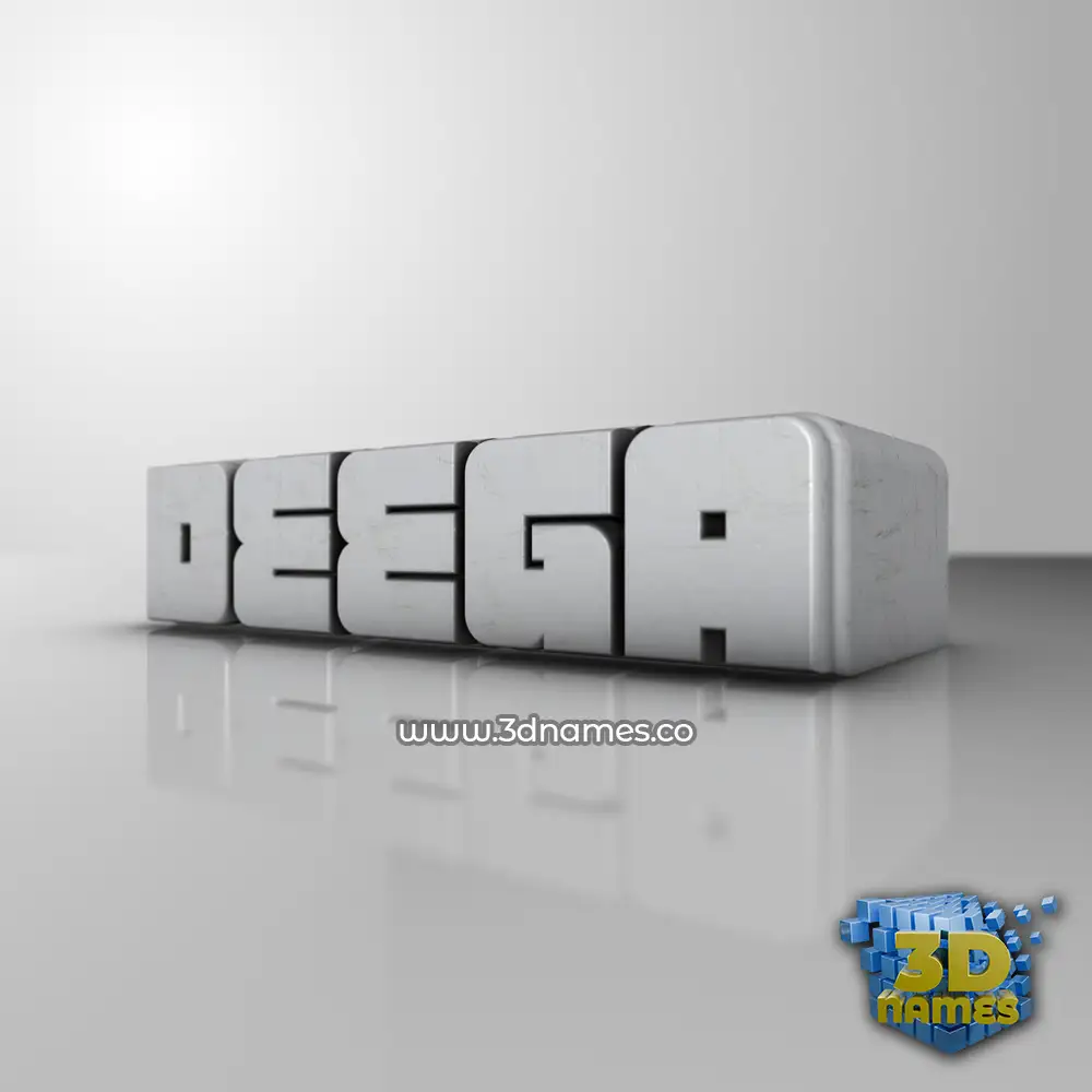 deega in White Metro style - 3D name wallpaper