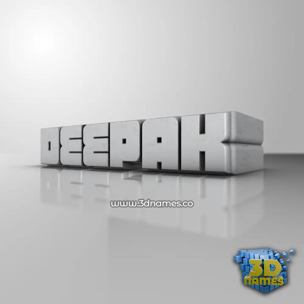 deepak in White Metro style - 3D name wallpaper