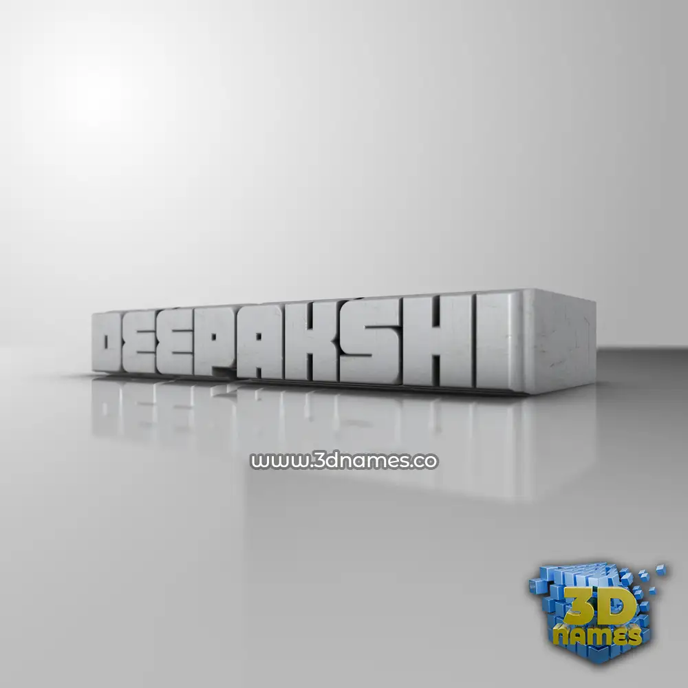 deepakshi in White Metro style - 3D name wallpaper