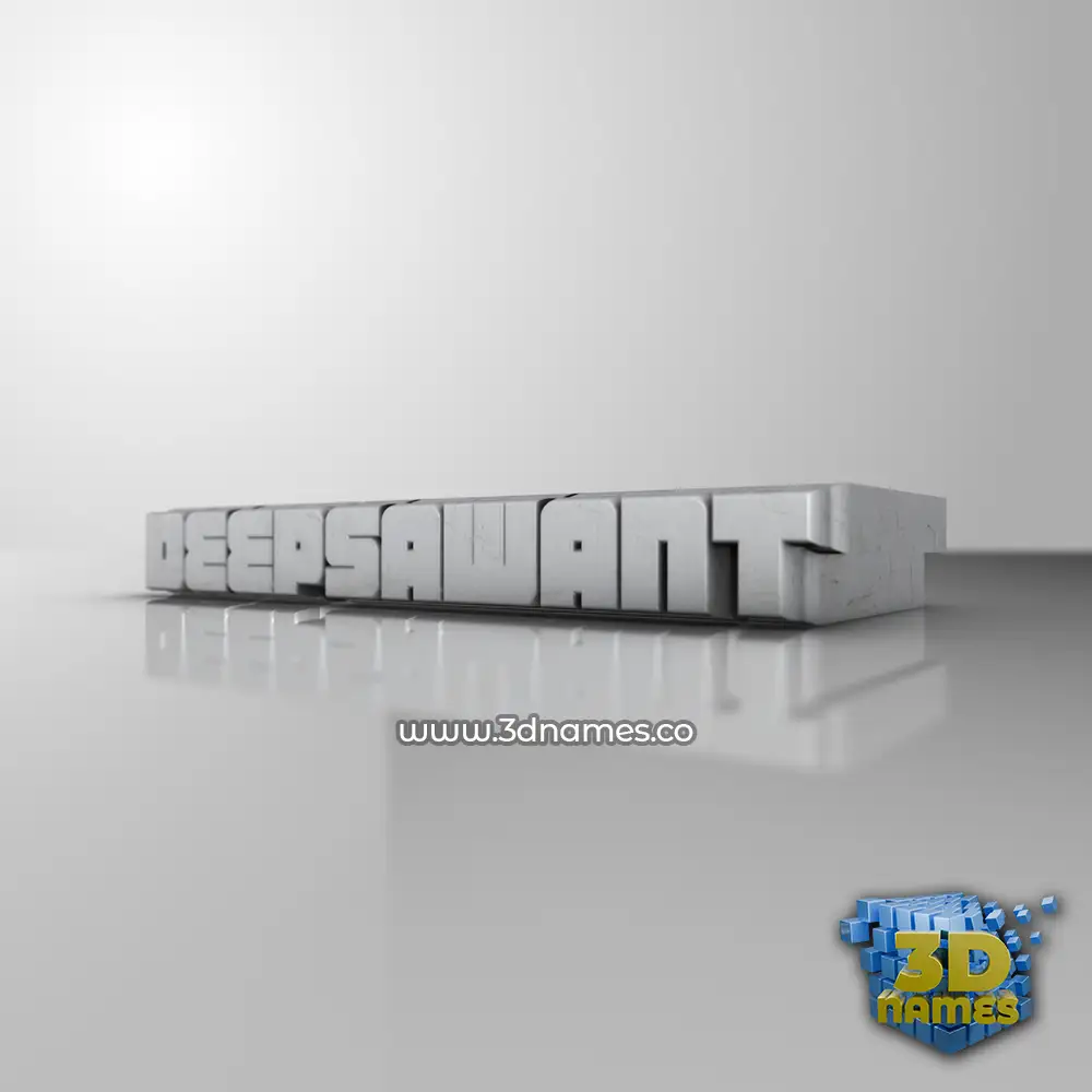 deepsawant in White Metro style - 3D name wallpaper