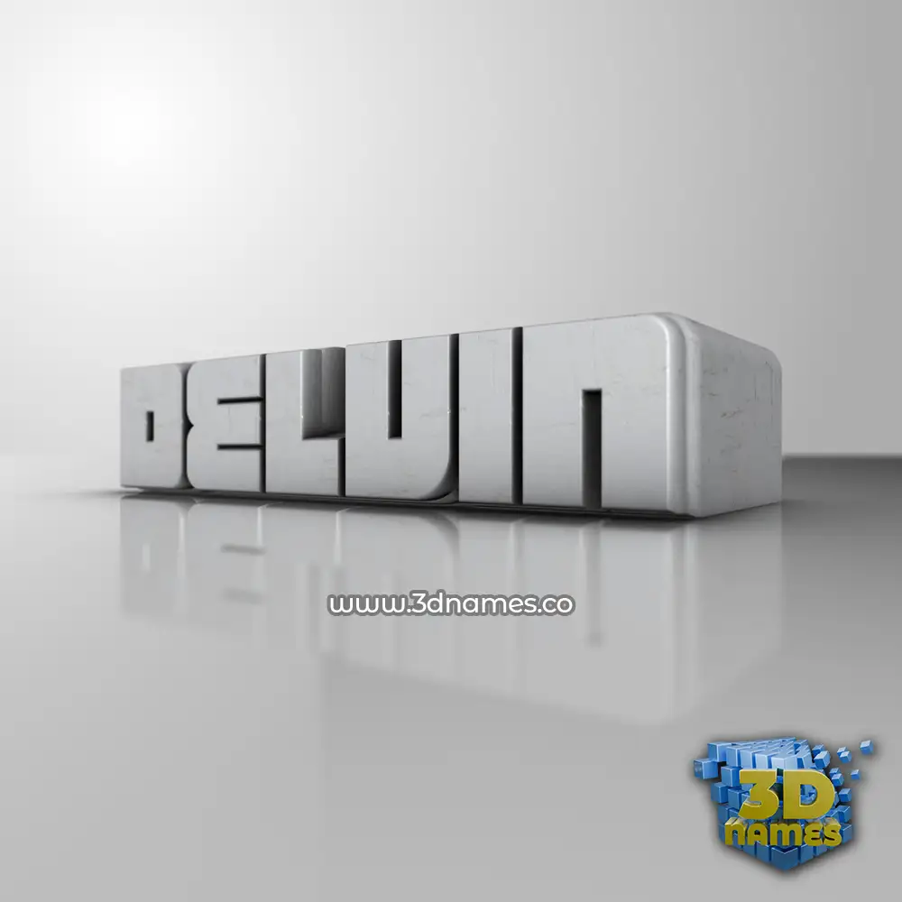 delvin in White Metro style - 3D name wallpaper