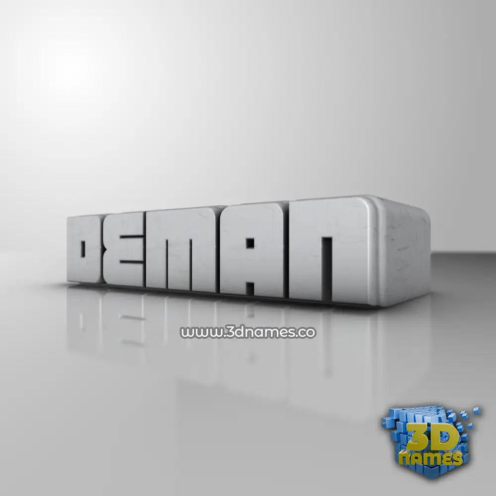 deman in White Metro style - 3D name wallpaper