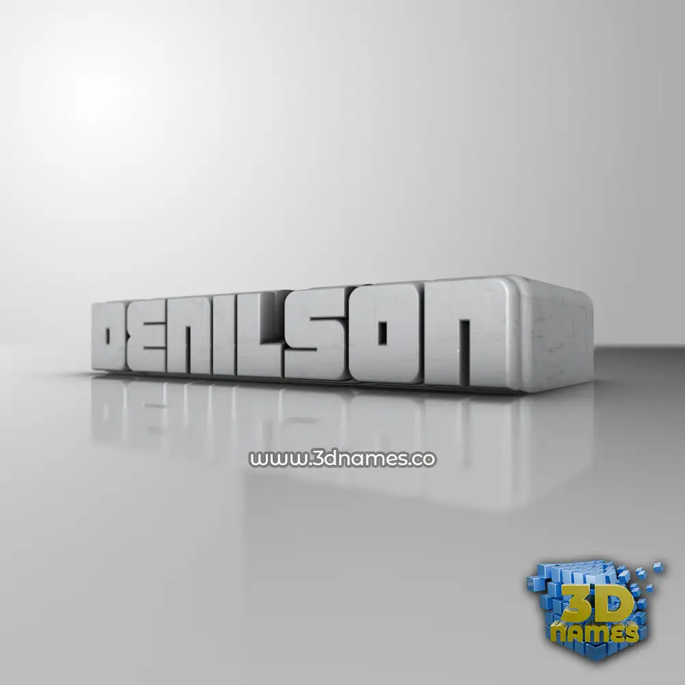 denilson in White Metro style - 3D name wallpaper