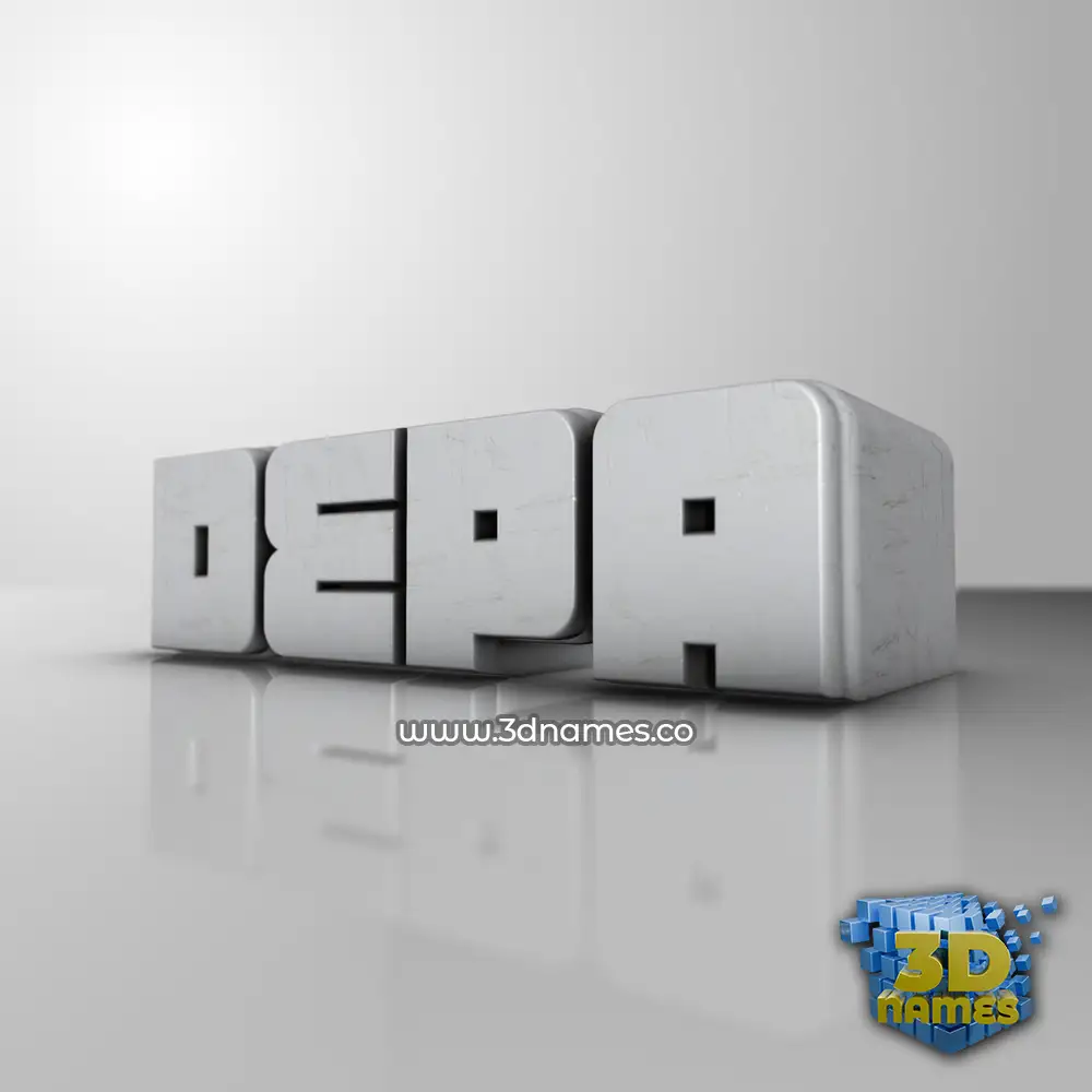 depa in White Metro style - 3D name wallpaper