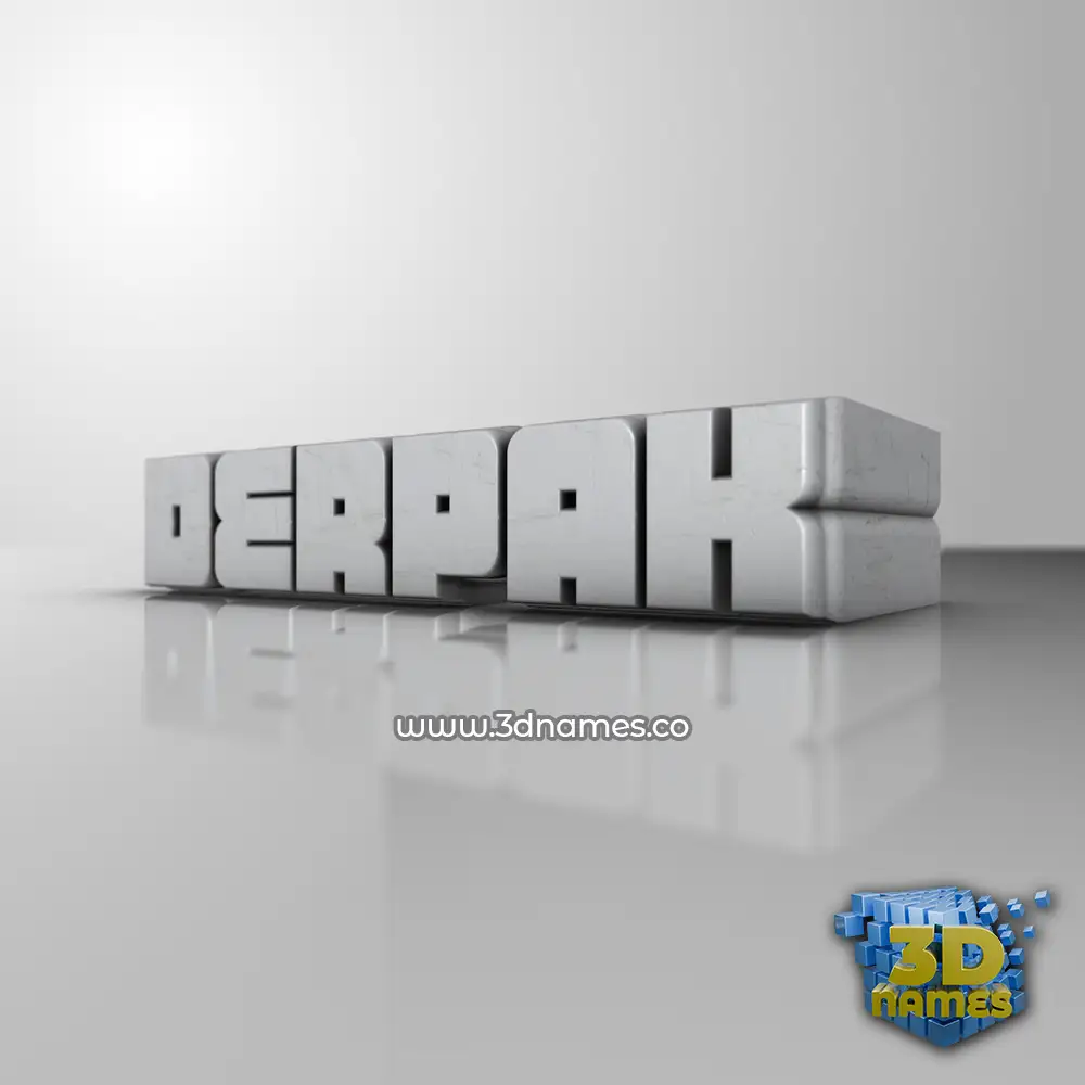 derpak in White Metro style - 3D name wallpaper